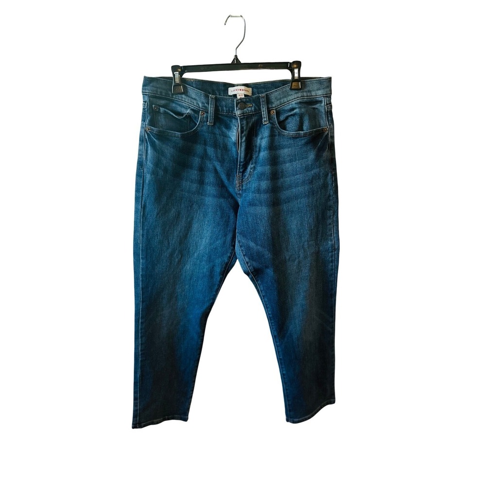 Lucky Brand 410 Athletic Slim Jeans Mens Size 34x30 Medium Wash Denim